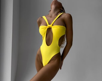 Bahamas One Piece — Yellow Swimwear — Women Swimsuit — Summer Beach Outfit