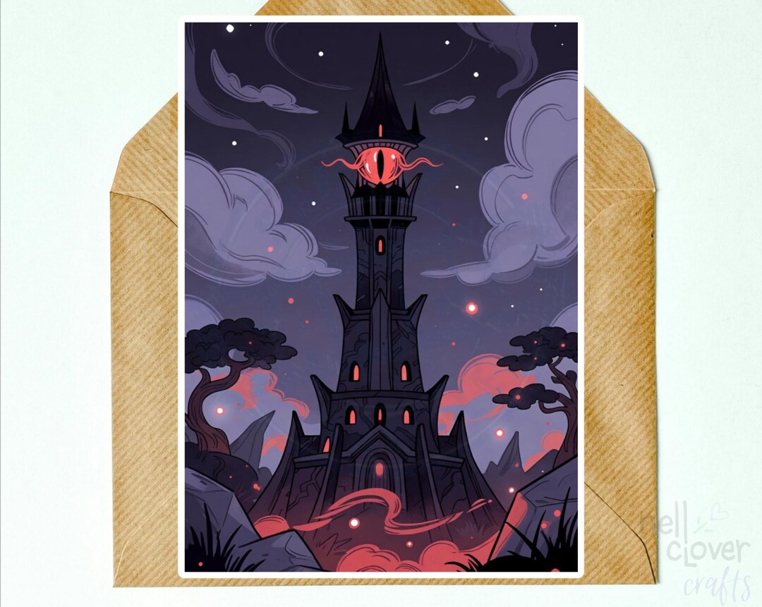 Barad Dur Sauron Tower - Lotr Dark Tower Travel Fantasy Art - 4x6 ...