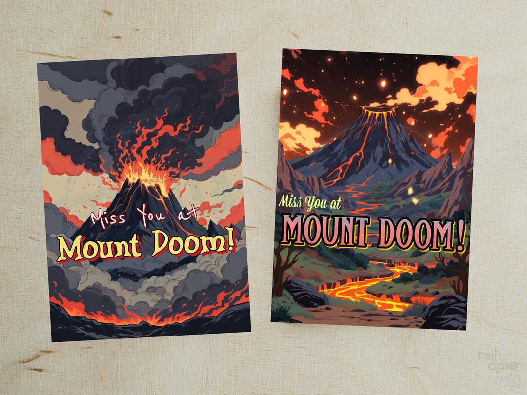 Mount Doom Postcard Set – Fantasy Travel, Happy Mail (digital Download ...