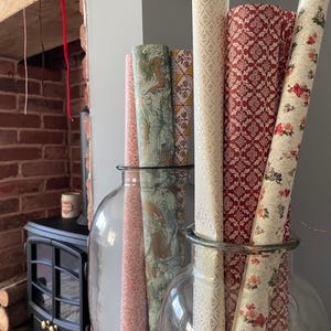 Papel de embrulho para presente italiano, Natal, aniversário, comemorações, vintage, floral ditsy