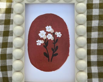 Wooden Hand Painted Bobbin Bobble Photo Frame