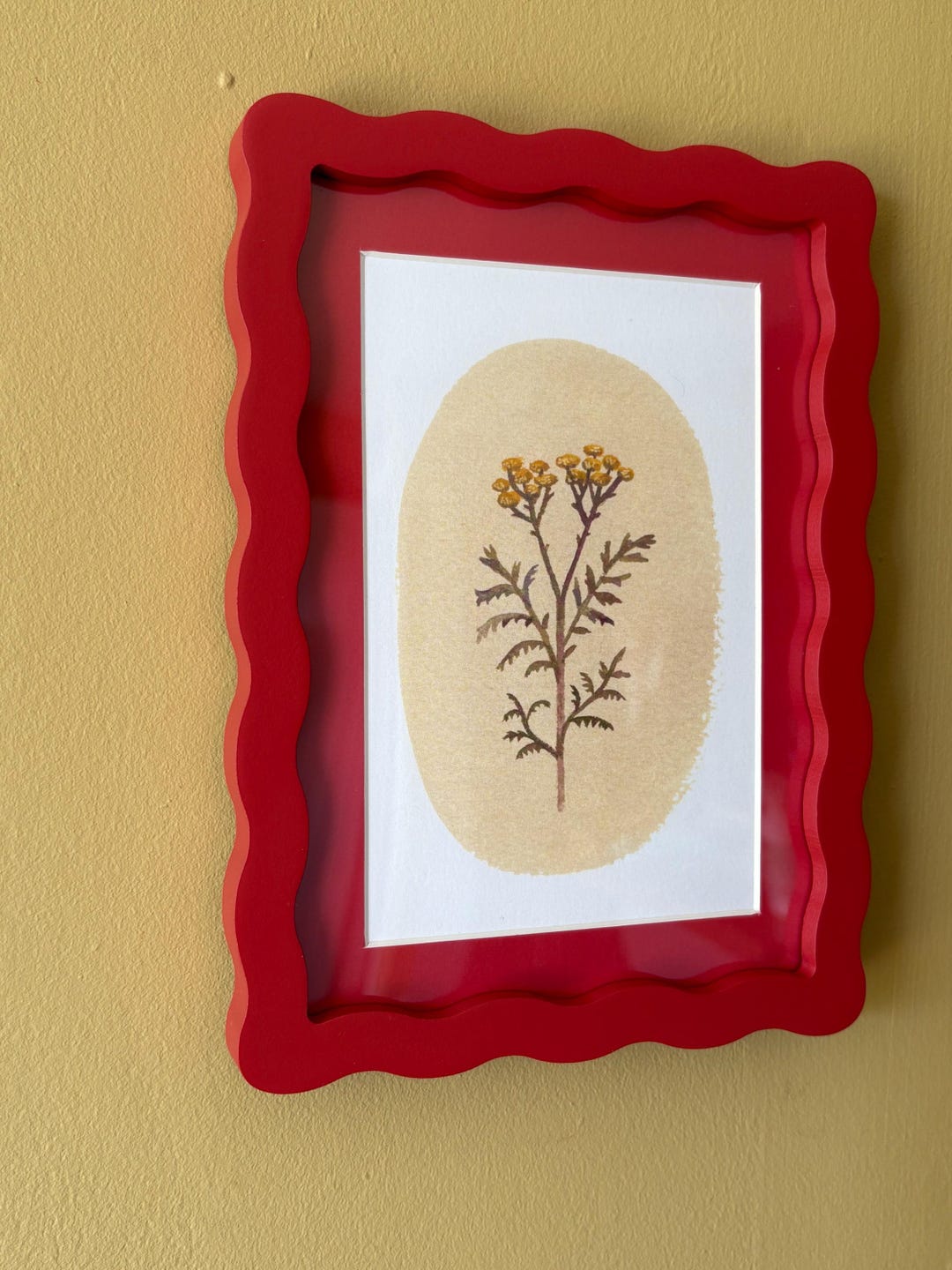 Red Wavy Photo Frame . Wall Art. Picture Frame, Home Decor, - Etsy