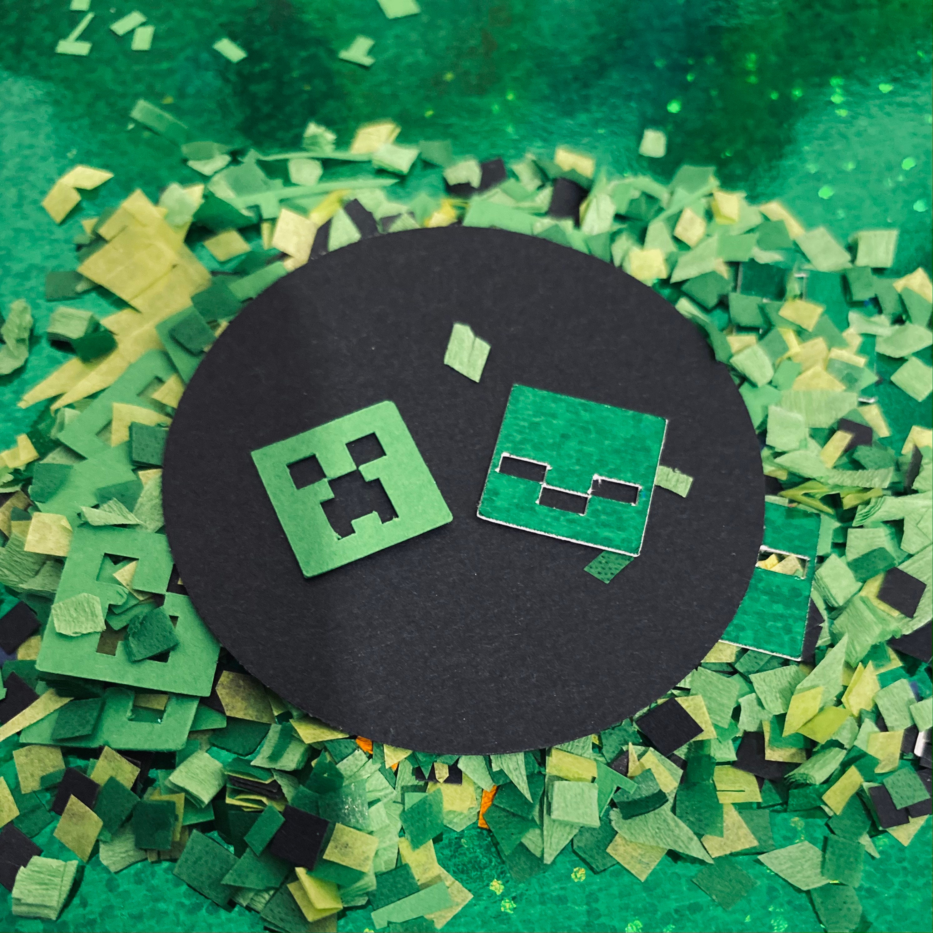 Minecraft Confetti Creepers and Zombies Handmade Etsy