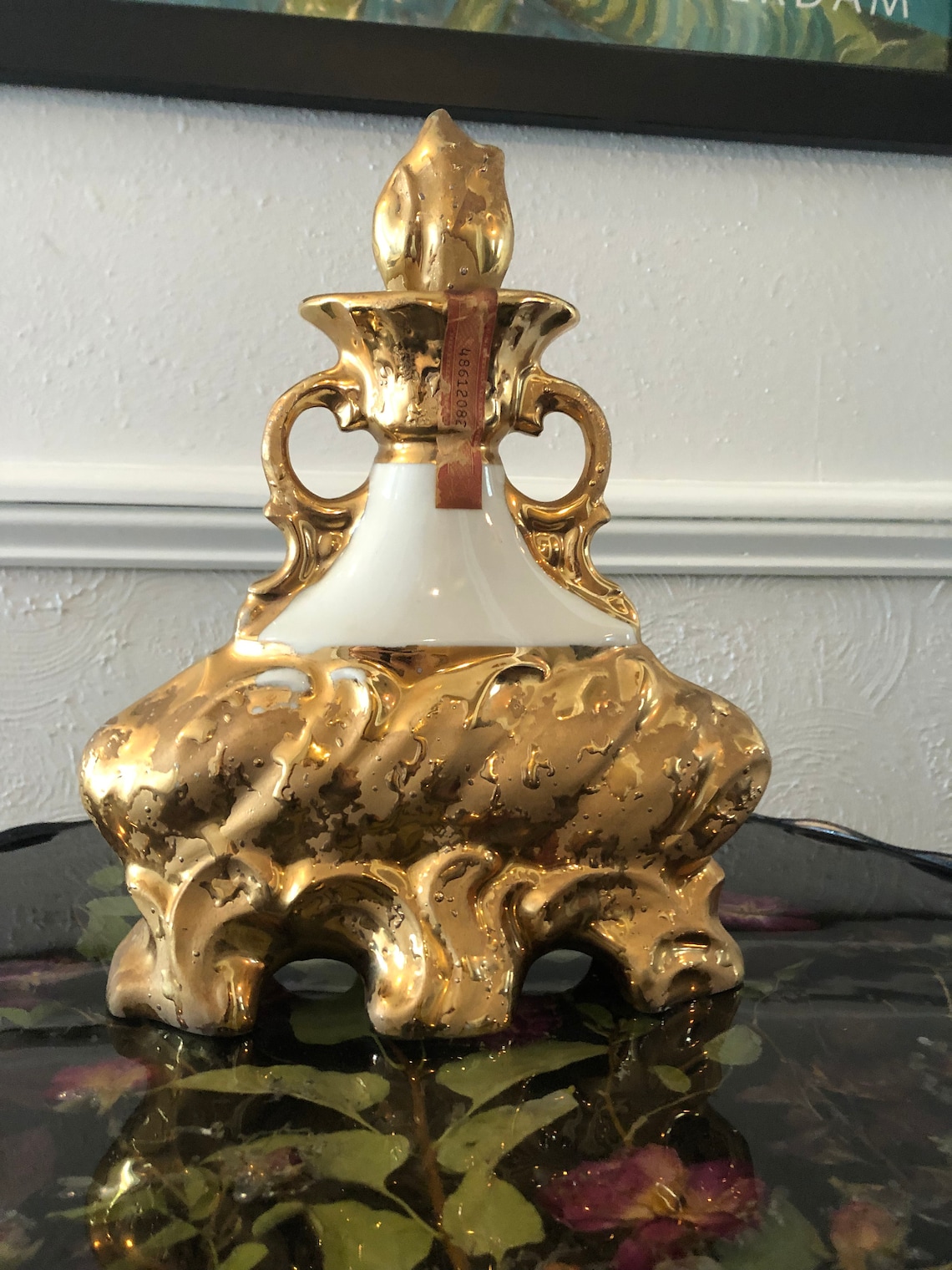 Vintage 1972 Jim Beam 175 Months Weeping Gold Decanter Etsy