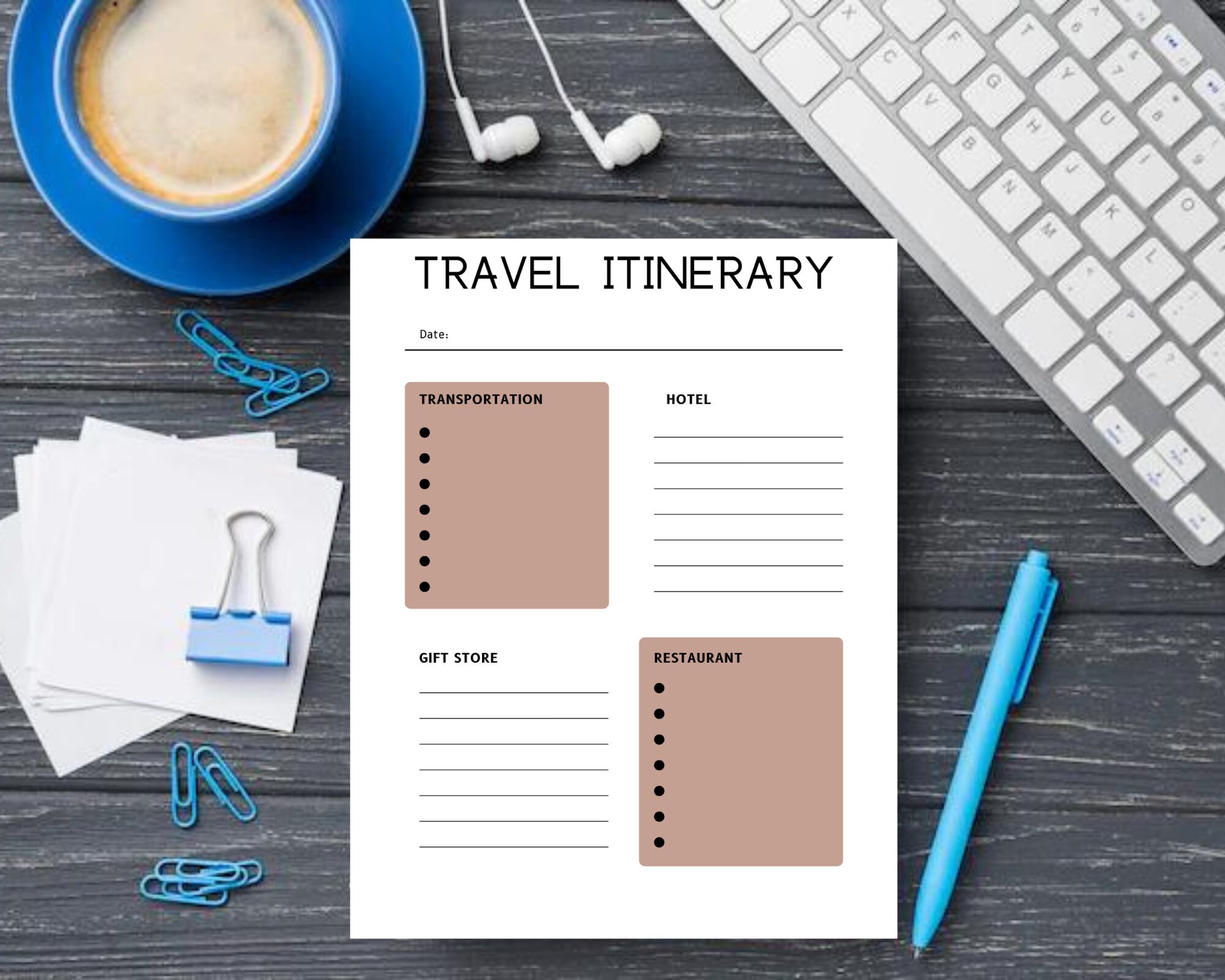 Travel Itinerary // Travel Planner // Destination Planner // - Etsy