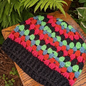 Granny Square Crocheted Hat