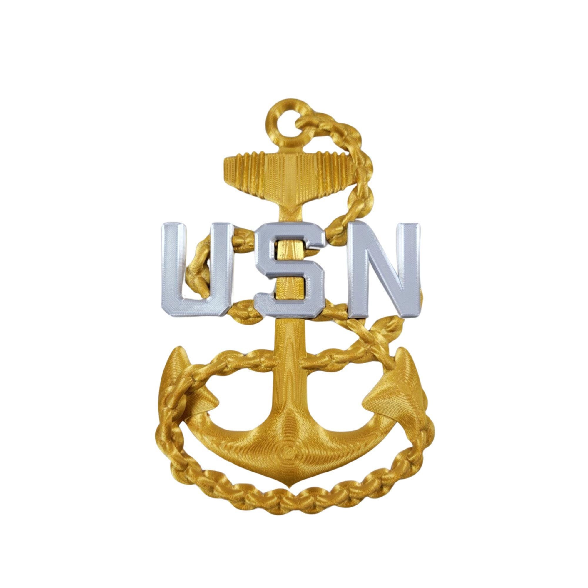Navy Master Chief Petty Officer Anchor 4in metal gold/silver Navy Master Chief Petty Officer Anchor 4in metal gold/silver