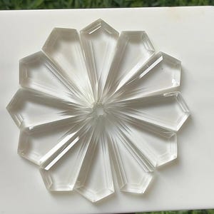 Faceted wonderful 100% Natural Clear Quartz Kite shape Step Cut Loose Gemstones Lot For Making Jewelry14X31mm