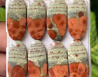 Peanut Obsidian Cabochons, Oval Gemstone Pairs (26-27mm)