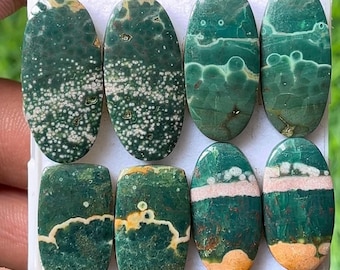 Ocean Jasper Cabochon Pairs, Natural Gemstones (18-27mm)