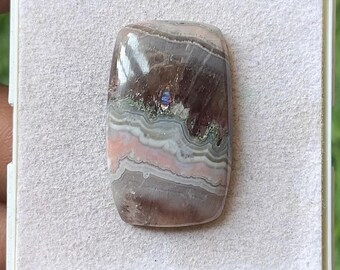 Radiant Amethyst Lace Agate Cabochon (31X19X5mm)