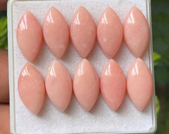 Rosa Peruanische Opal Cabochons, Marquis Cut (9 x 18 mm), Schmuckherstellung Lot
