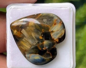 Pietersite Heart Cabochon, Natural Gemstone (23x23x5mm)