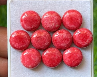 Top Grade Quality 100% Natural Thulite Round Shape Smooth cabochons Loose Gemstones Lot For Making Jewelry12*12mm