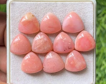 Rosa Peruanische Opal Trillion Cabochons, 12 mm Edelstein viel