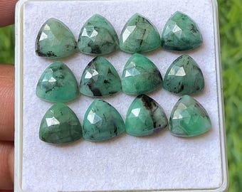 Smaragd biljoen roos geslepen edelsteenschijfjes, lot sieraden maken (10 x 10 mm)