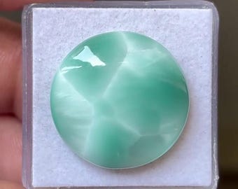 Hemimorphite Round  Shape Flat Back Smooth Cabochon for Making Jewelry (26X26X6mm)