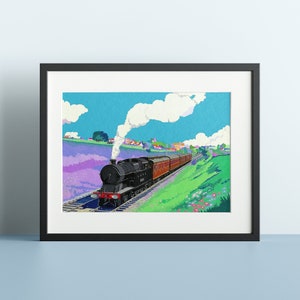 Chorleywood cutting and steam train 1934