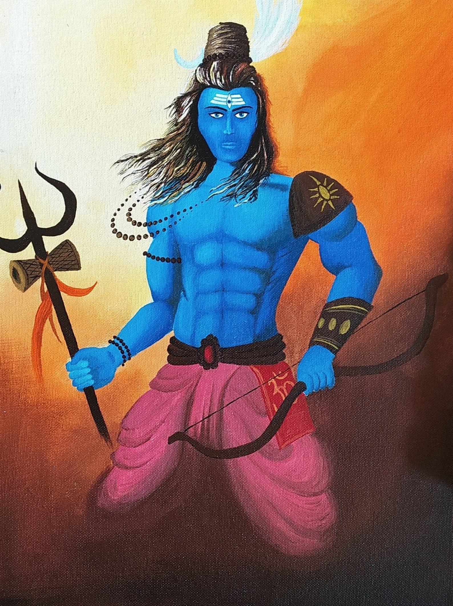 Original Lord Shiva Acrylic Painting for Home Decor Etsy