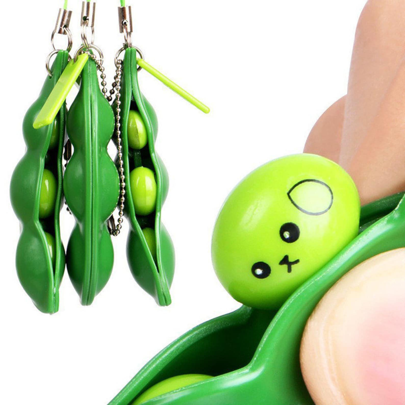 Pea Popper Poppit Fidget Toy Stress Relief Sensory Key Chain | Etsy