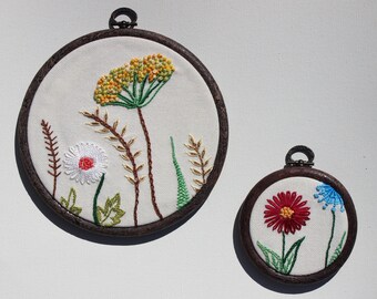 Spring Flowers | Finished Embroidery | Modern Embroidery | Female Gift | Stitching Gift | Room Decor | Wall Art