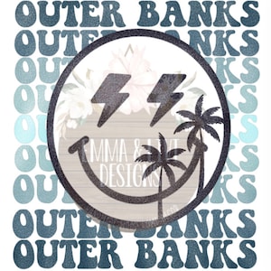 Buitenbanken PNG | Pogue-leven PNG | PNG-bestanden | Overhemdontwerp van Outer Banks | Digitale downloads | Smileygezicht | Smiley Gezicht Digitaal Ontwerp