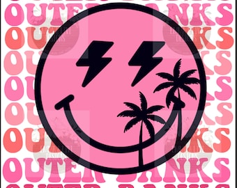 Cara sonriente Outer Banks PNG / POGUE Life / Descarga digital / Diseño OBX / Outer Banks png /