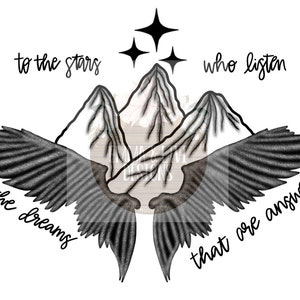 Conception inspirée de Velaris | Conception de garçon chauve-souris | Livre fantastique PNG | Téléchargement numérique | Conception de t-shirts | Fantaisie PNG | Aux étoiles qui écoutent PNG