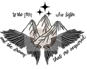 Velaris Inspired Design | Bat Boy Design | Fantasy Book PNG | Digital Download | T-Shirt Design | Fantasy PNG | To The Stars Who Listen PNG