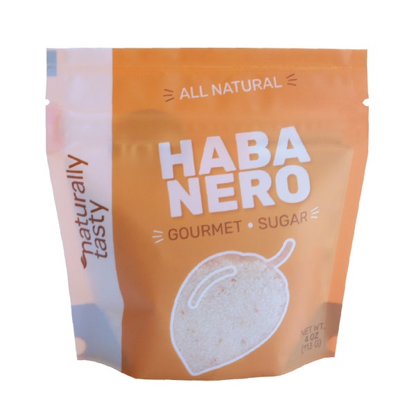 Habanero Sugar | Habanero hot pepper Sugar | Natural flavored Sugar | Real Fruit Flavored Sugar | Gourmet Sugar | Tea Sugar, Naturally Tasty