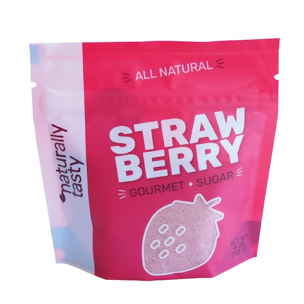 Strawberry Sugar | cocktail sugar | Gourmet Sugar | Tea Sugar | Natural flavored Sugar |  Real Fruit Flavored Sugar, Naturally Tasty