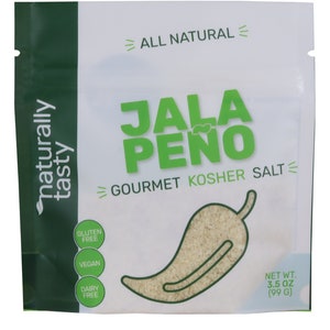 Jalapeño Kosher Salt, Gourmet Salt, Natural flavored Salt, Flavored kosher salt, Naturally Tasty