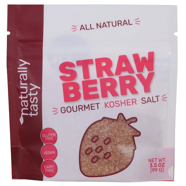 Strawberry Kosher Salt, Natural flavored kosher salt, Real vegetable Flavored Salt, Gourmet Flavored Salt, Naturally Tasty