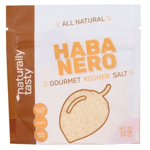 Habanero Kosher Salt, Gourmet Salt, Natural flavored Salt, Flavored kosher salt, Naturally Tasty