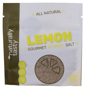 Lemon Kosher Salt, Gourmet Salt | margarita salt | cocktail salt | salt rim | Natural flavored Salt | Flavored Kosher Salt.