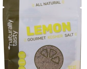 Sal Kosher de Limón, Sal Gourmet / sal de margarita / sal de cóctel / borde de sal / Sal con sabor natural / Sal Kosher con sabor.