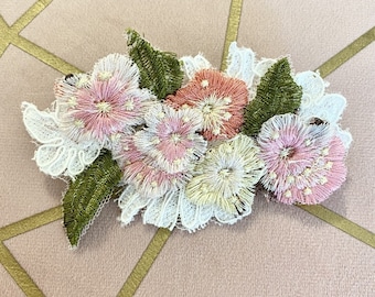 Boho Bustle Pin, Zug Anstecknadel, Hochzeitskleid Anstecker, Hochzeit Zug Brosche