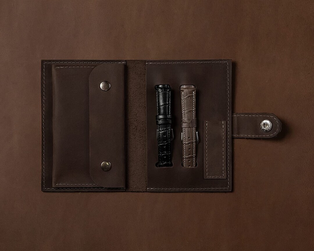 Boîte De Montre Portable Rétro En Cuir - Organisateur Rouleau De Montres Pour Voyage