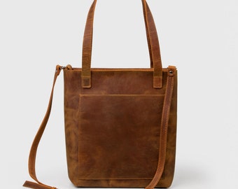 Sac fourre-tout en cuir pour ordinateur portable, sac à main en cuir pour femmes, cadeaux d’anniversaire en cuir personnalisés pour femmes, hobo en cuir