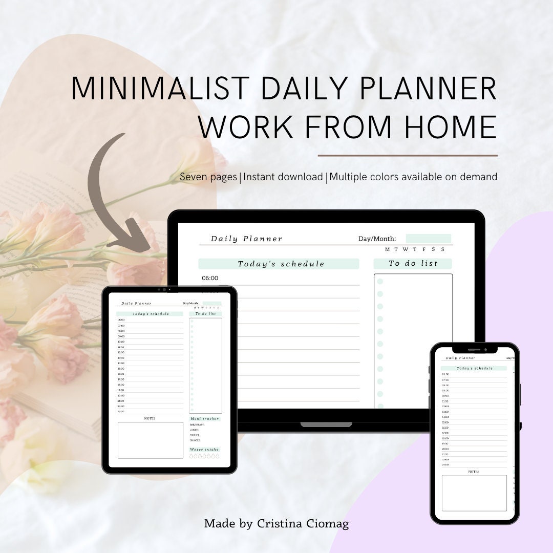 Printable Daily Planner 2023 Undated Daily Planner 2023 A4 Etsy