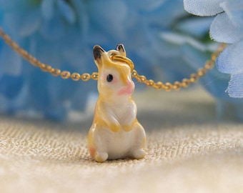 Enamel Rabbit Charm Pendant and Earrings set, Adorable Little Rabbit Stud Earrings, Cute Sterling Silver Enamel Rabbit,Year of bunny jewelry