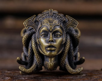 Cuenta de paracord de Medusa hecha a mano: Cordón de pelo de serpiente mítica - Cordón para cuchillos / Tirador de cremallera