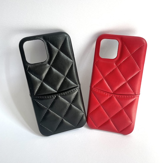 Quilted Faux Leather iPhone Case 12/12 Pro/12 Pro Max 