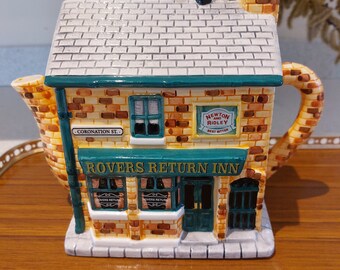 Vintage Coronation Street Rovers Return Inn , designed by Annie Rowe. Collectable ,hand painted ornamental from the long standing soap.