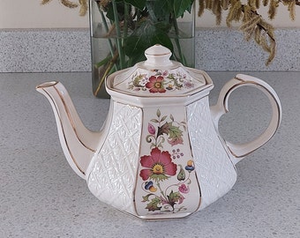 théière florale vintage Sadler C1940+. Bel état.