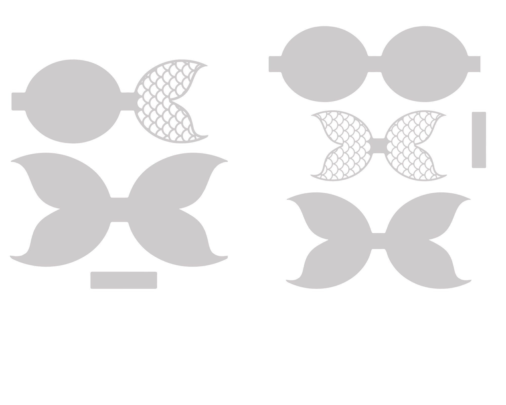  Printable Mermaid Bow Template Free Printable Word Searches