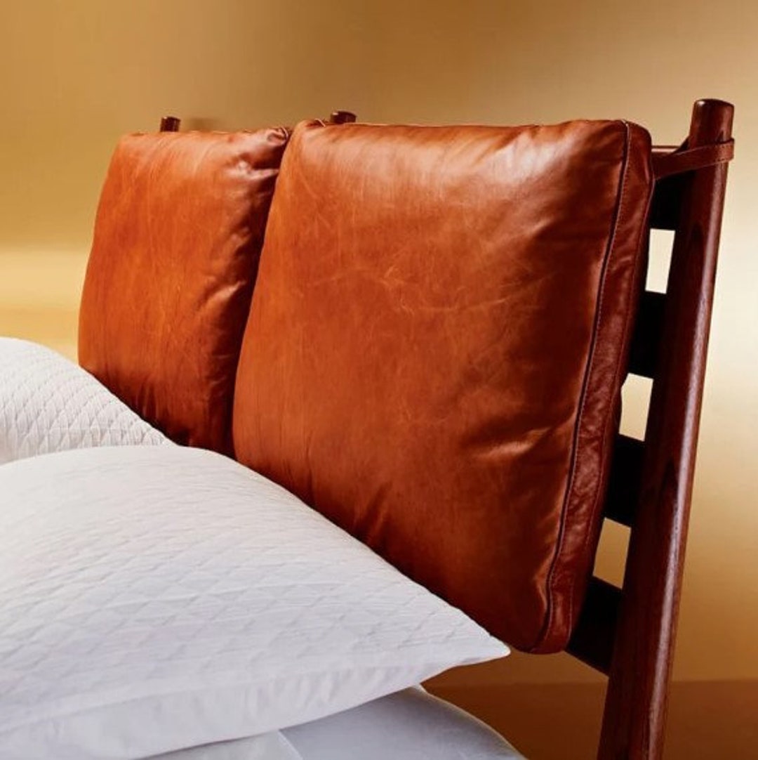 Leather Headboard Cover Customized Genuine Leather Headboard Etsy