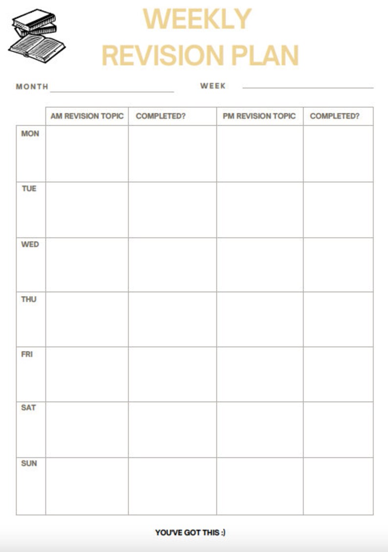 PDF Printable GCSE REVISION Journal print as Many Times as You Like ...