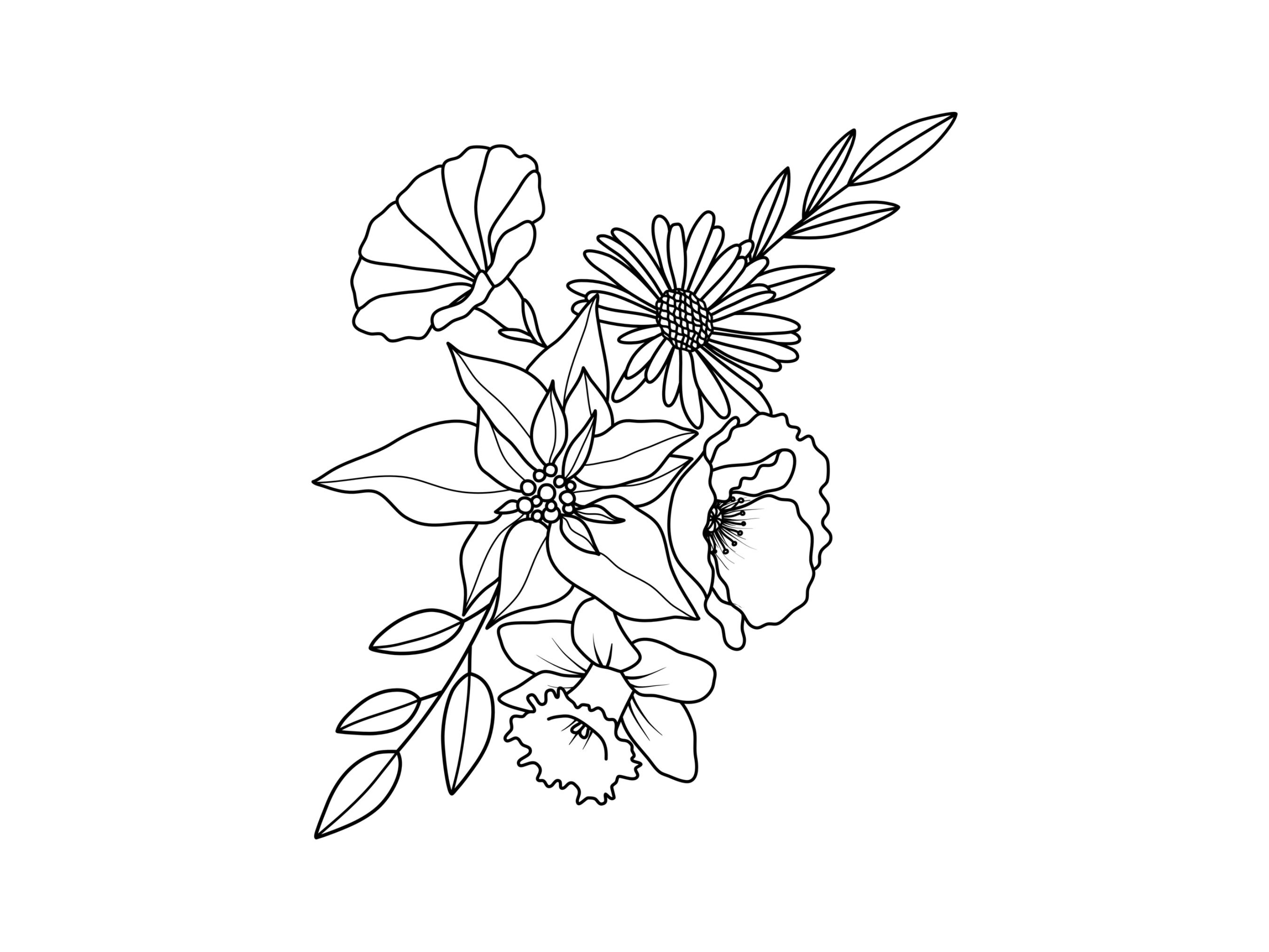 2 6 Geburtsmonat Blume Individuelles Tattoo Design Etsy