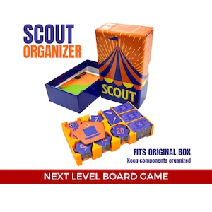 Organizzatore per giochi da tavolo Scout / Inserto per scatola originale / Soluzione di archiviazione / Stampato in 3D